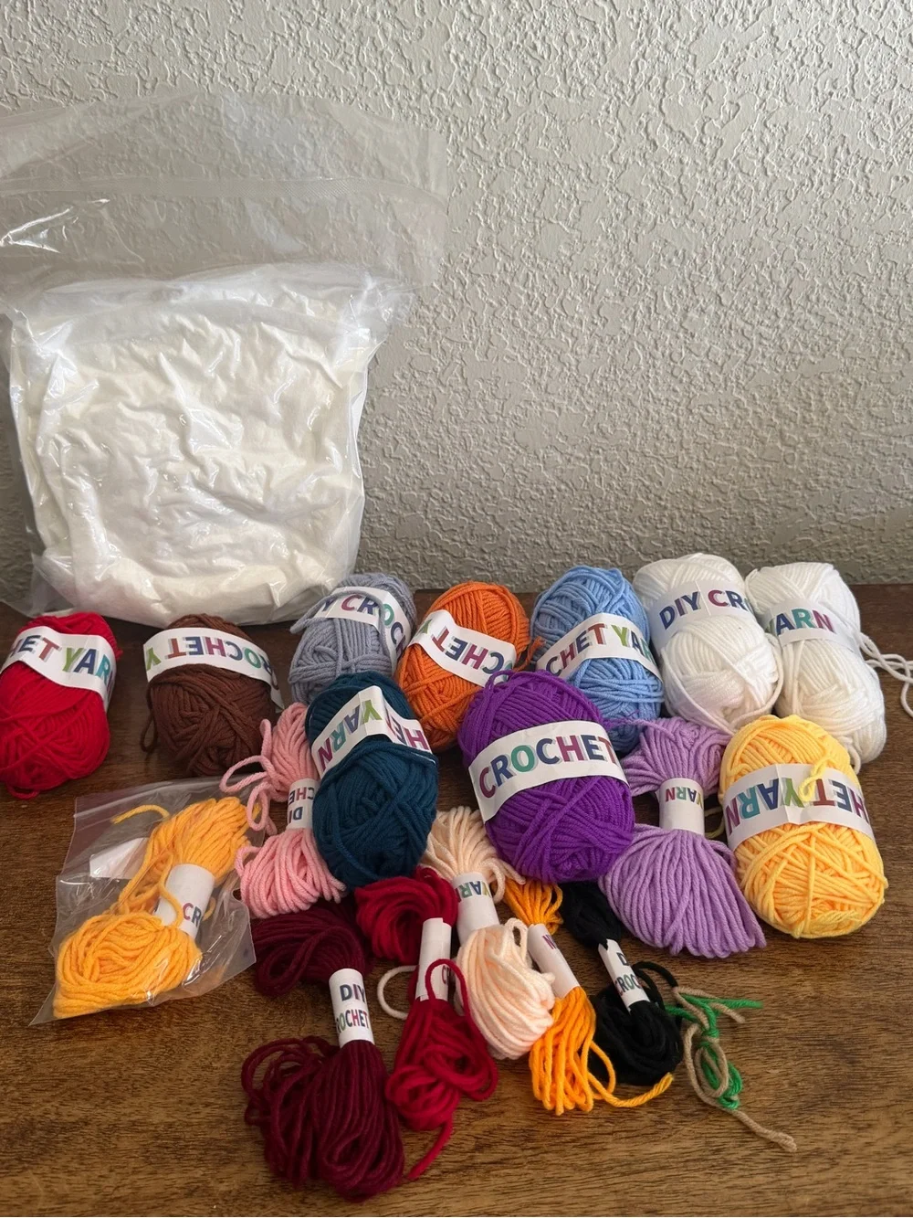 DIY Crochet 8-Piece Kit with Yarn and Instructions for Multiple Figures